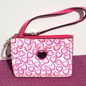 Coach heart coin wristlet purse